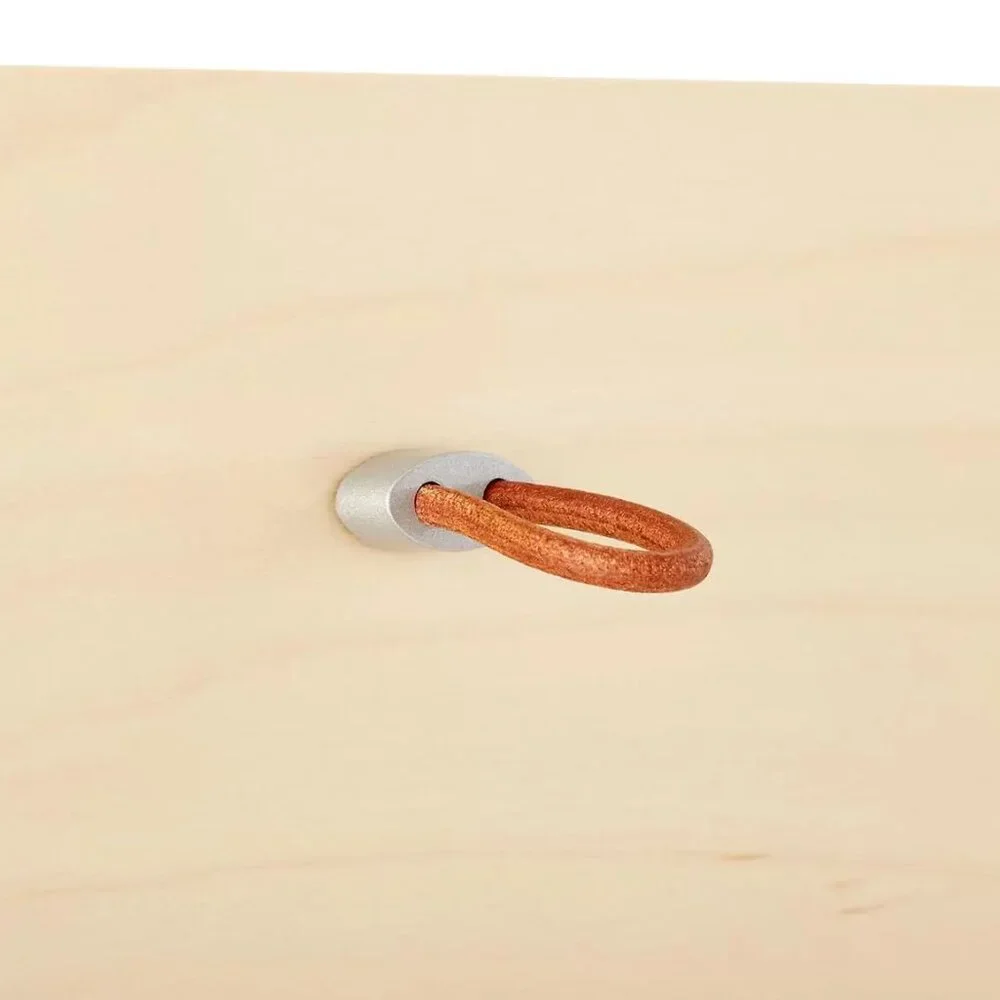 Set of 4 Elfa Décor Brown Leather Pull